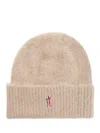 Moncler Alpaca And Wool Logo Beanie In Neutral