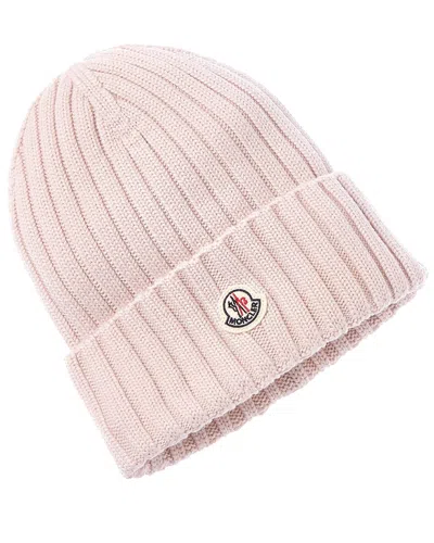 Moncler Wool Hat In Pink