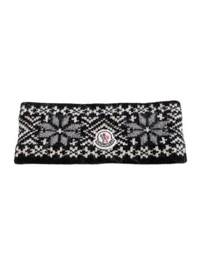 Pre-owned Moncler Wool Headband In Black