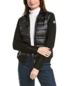 Moncler Padded Front Knitted Cardigan In Black