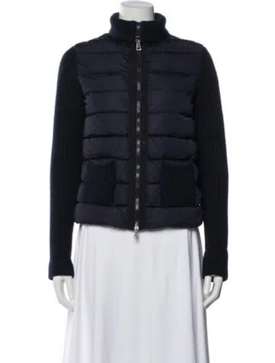 Pre-owned Moncler Wool Jacket In Blue