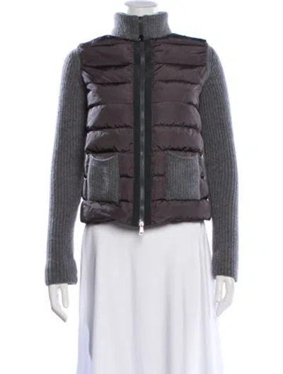 Pre-owned Moncler Wool Jacket In Gray
