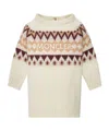 Moncler Wool Jacquard Dress In White