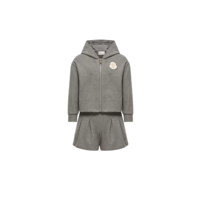 Moncler Kids' Wool Jersey Set, Girls, Gray, Size: 8y