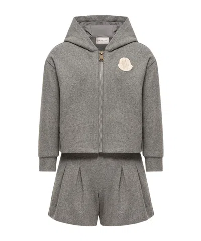 Moncler Kids' Wool Jersey Set In Gray