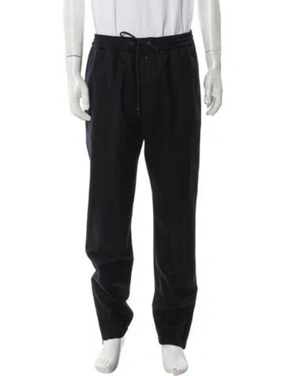 Pre-owned Moncler Wool Joggers In Blue