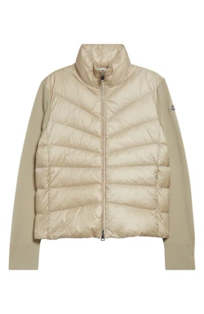 Moncler Wool Knit & Down Cardigan