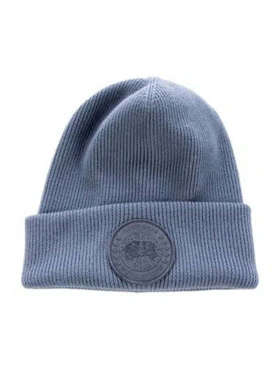 Pre-owned Moncler Wool Knit Beanie In Blue