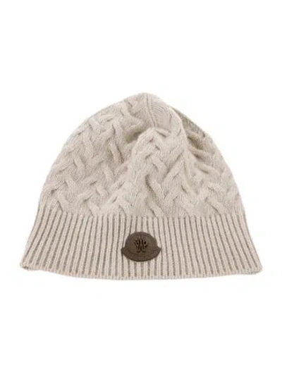 Pre-owned Moncler Wool Knit Beanie W/tags In Gray