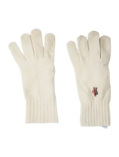 Pre-owned Moncler Wool Knit Gloves In Neutral