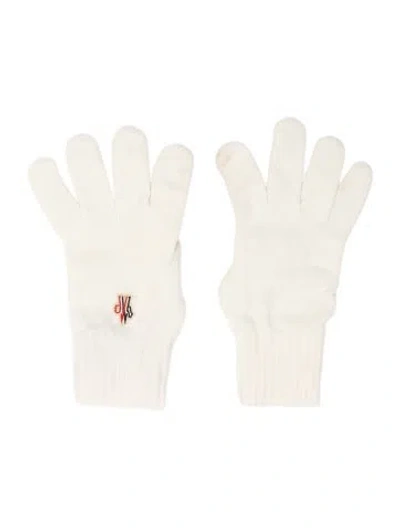 Pre-owned Moncler Wool Knit Gloves In Neutral