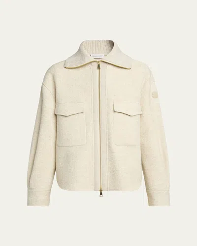 Moncler Wool Knit Shirt Jacket