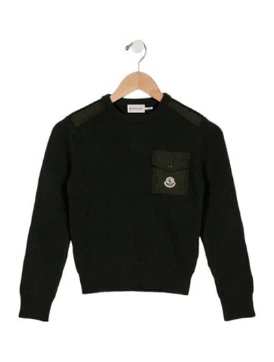 Pre-owned Moncler Kids' Wool Knit Sweater In Green
