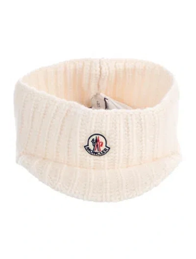 Pre-owned Moncler Wool Knit Visor  W/tags In Neutral