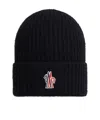 Moncler Wool Knitted Hat In Black