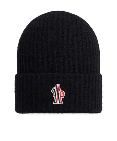 Moncler Wool Knitted Hat In Black