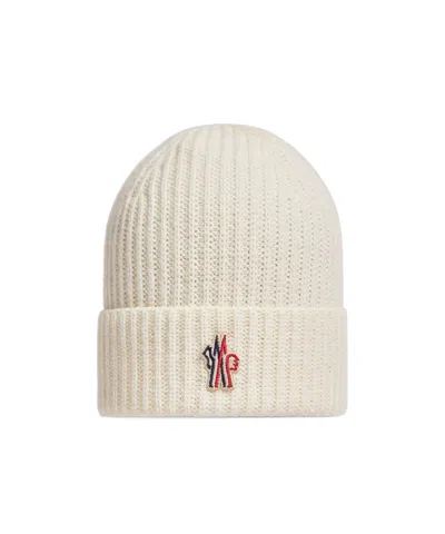 Moncler Wool Knitted Hat In White