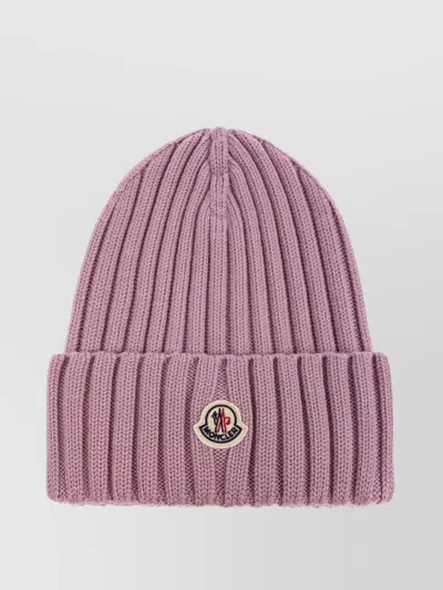 Moncler Wool Logo Beanie Folded Cuff