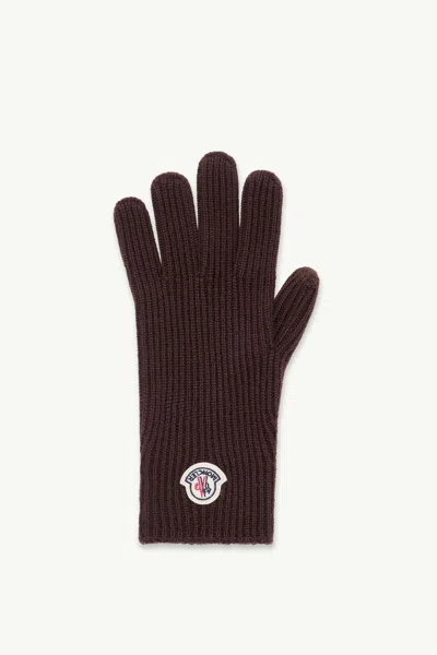Moncler Wool Logo Patch Gloves