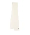 Moncler Wool Logo-patch Scarf In White