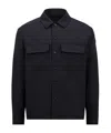 Moncler Jacket Wool Blend Chest Pockets In Black