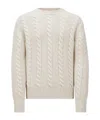 Moncler Wool Long-sleeved Sweater In White