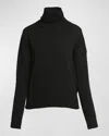 Moncler Wool Lurex Turtleneck Sweater In Black