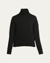 Moncler Wool Lurex Turtleneck Sweater In Black