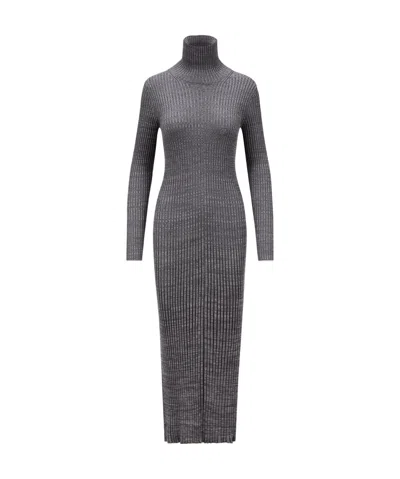 MONCLER MONCLER POLO NECK MIDI DRESS