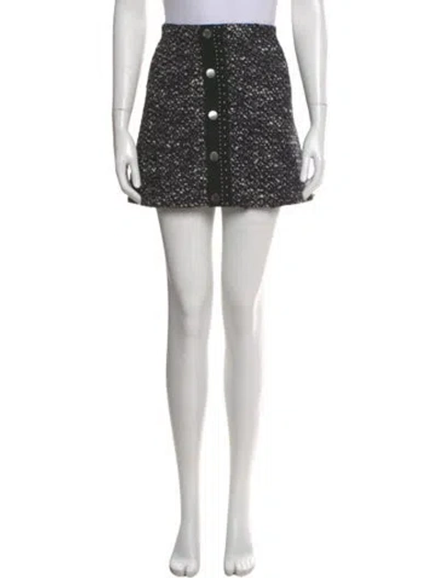 Pre-owned Moncler Wool Mini Skirt In Black