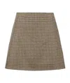 Moncler Houndstooth Plaid Mini Skirt In Multicolor