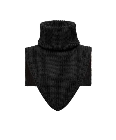 Moncler Wool Neck Warmer In Black