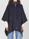 Moncler Wool Nylon Cape Hood And Pockets