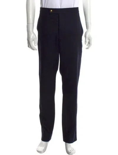 Pre-owned Moncler Wool Pants In Black