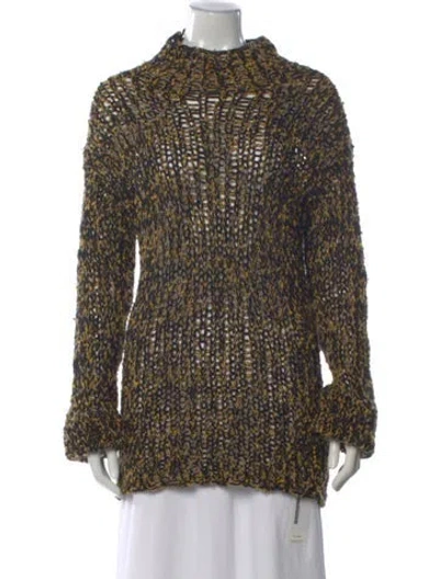 Pre-owned Moncler Wool Patterned Sweater In Multi