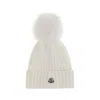 Moncler Virgin Wool Rib Beanie With Faux Fur Pompom