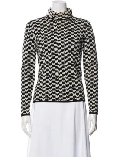 Pre-owned Moncler Wool Printed Sweater In Black