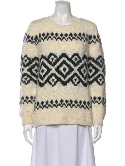 Pre-owned Moncler Wool Printed Sweater In Neutral