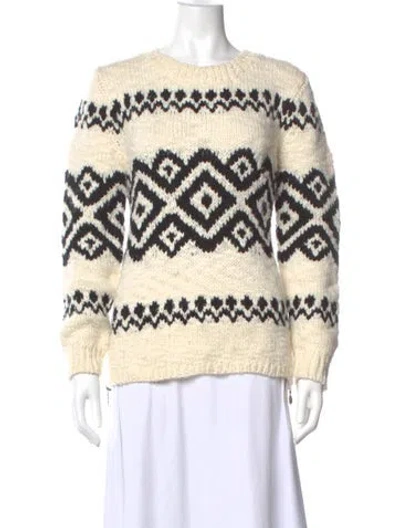 Pre-owned Moncler Wool Printed Sweater In Neutral