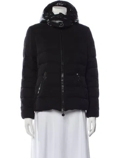 Pre-owned Moncler Wool Puffer Jacket In Black