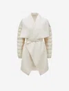Moncler Padded Wool-blend Felt Cape In White