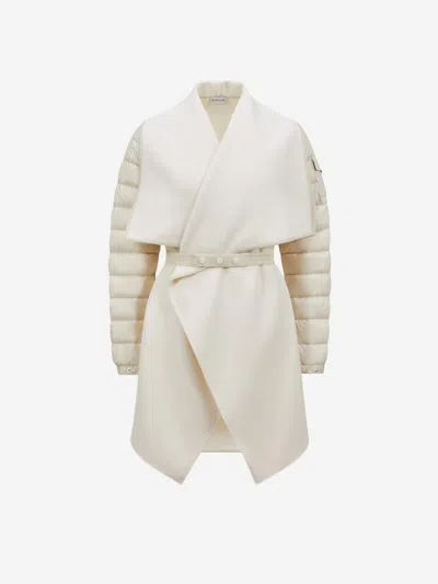 Moncler Wool Quilted Jacket In White