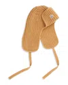 Moncler Wool Ribbed Aviator Hat In Military