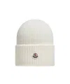 Moncler Wool Beanie In White