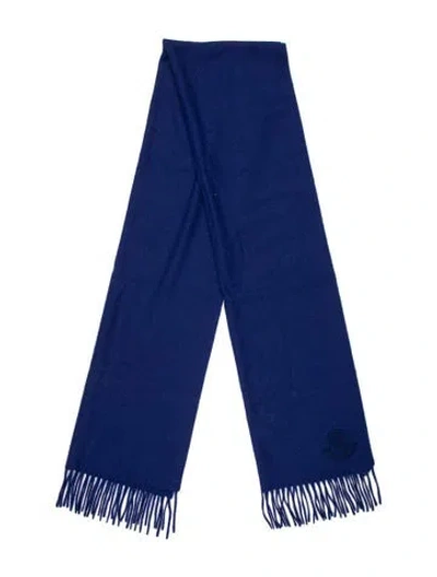 Pre-owned Moncler Wool Scarf In Blue