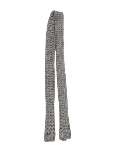 Pre-owned Moncler Wool Scarf In Grey