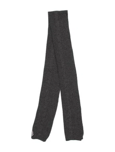 Pre-owned Moncler Wool Scarf In Grey