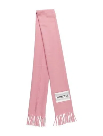 Pre-owned Moncler Wool Scarf In Pink
