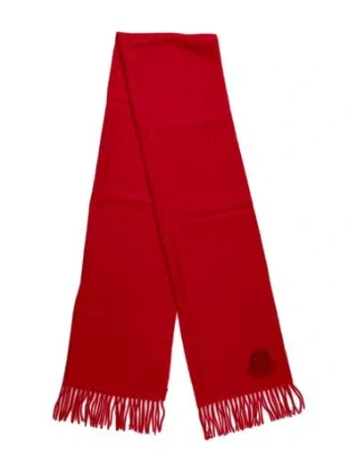 Pre-owned Moncler Wool Scarf In Red