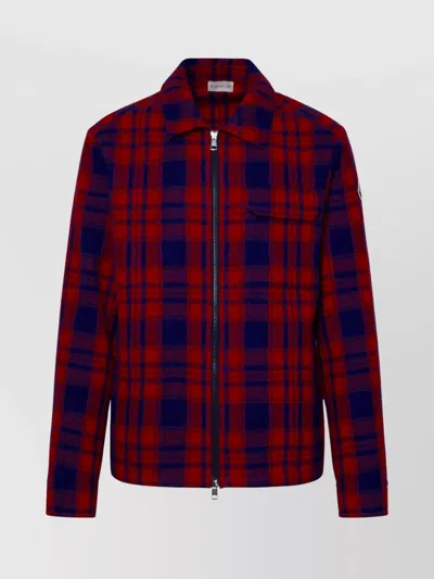 Moncler Man Camicia Check In Red
